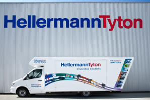 InnoVan, mobiler Messestand Logo HellermannTyton, Bonn, Berlin, Sonepar, Fegime, Truck, Car, Automobil