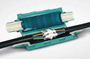 gel cable joints, universal straight-through joints with a protection class IP68